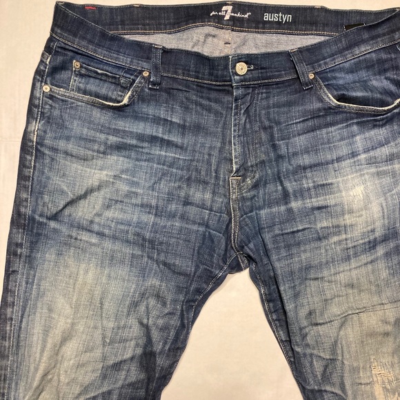 NWOT 7 for all Mankind Austyn Men Jeans with patchwork size 38 - Picture 6 of 10
